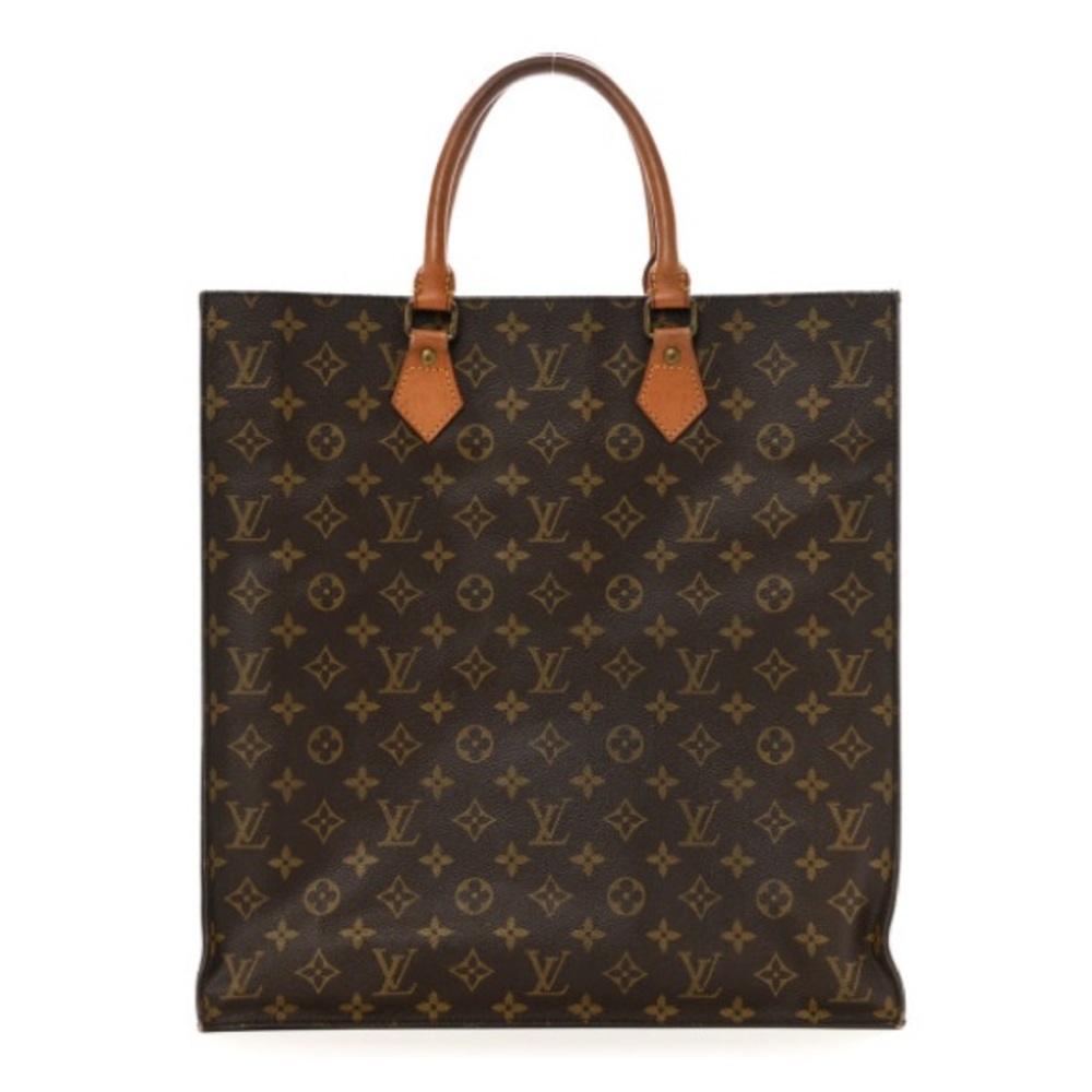 VINTAGE LOUIS VUITTON MONOGRAM SAC PLAT TOTE HANDBAG